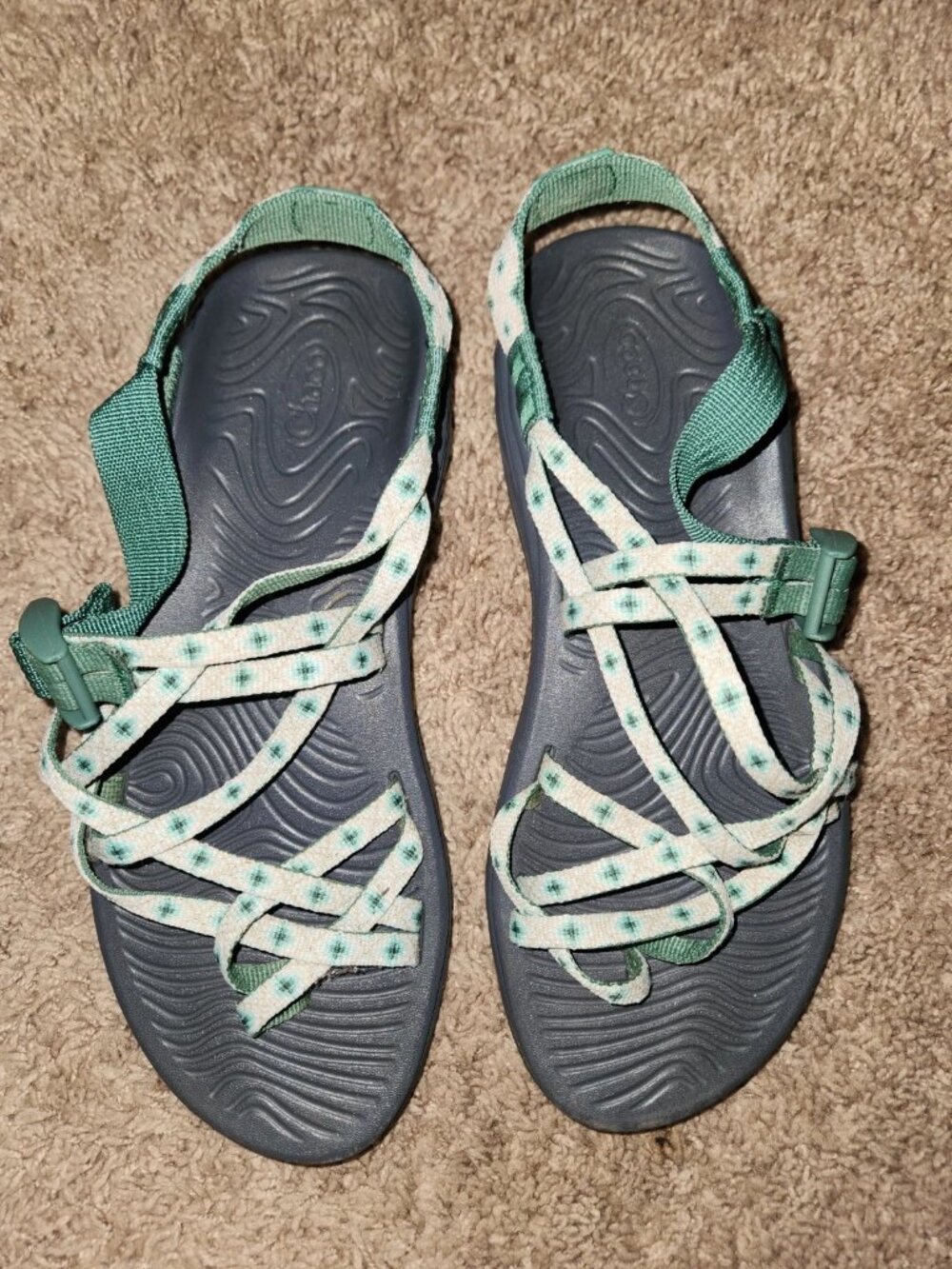 Chaco Sandals Women’s Z/Volv X2 Double Strap Sport Green Size 10